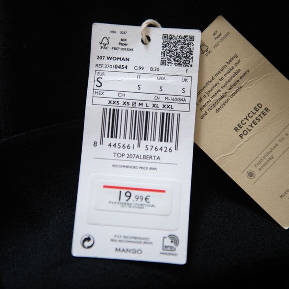 Mango Alberta Crop Tie Neck Halter Tank Top - Picture 7 of 11